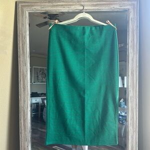 Loft striped knit midi skirt in a size Large.